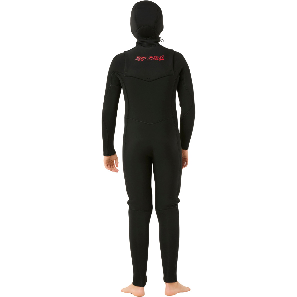 2026 Rip Curl Junior Dawn Patrol 5/4mm Hætteklædt Chest Zip Våddragt 144BFS - Black